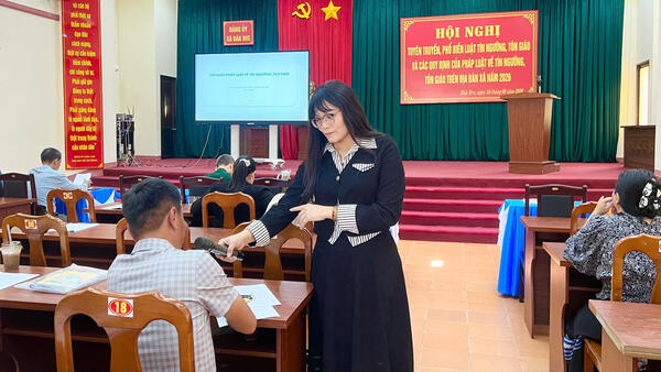 Xã Đăk Rve tổ chức Hội nghị tuyên truyền, phổ biến pháp luật về tín ngưỡng, tôn giáo năm 2026